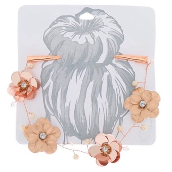 5 FOR $30! MIX & MATCH! ICING Rose Gold Floral HAIR ACCESSORY!